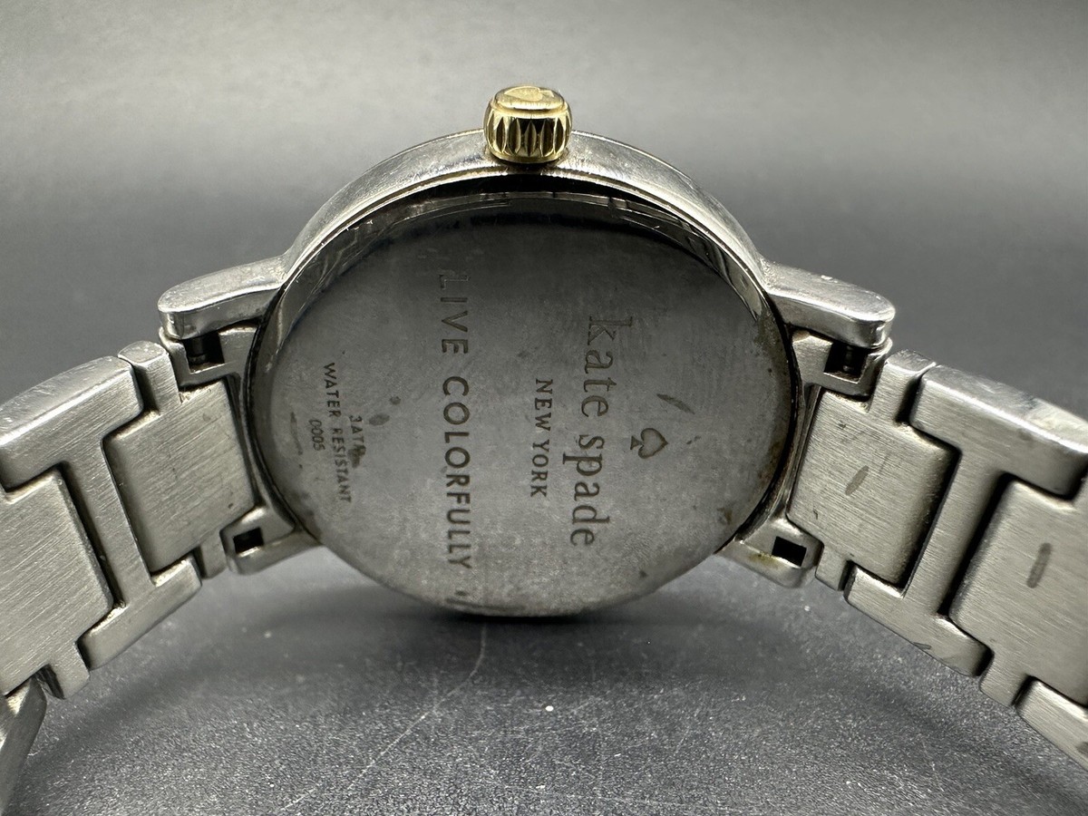 Kate Spade NewYork Gramercy 0005 Women Stainless Steel Analog Quartz Watch DE505 Amazon.com: kate spade new york Women main image 2