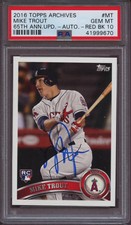 2016 Topps Archives 65th Anniversary Update Mike Trout PSA 10 Gem Auto #25 Pop 1