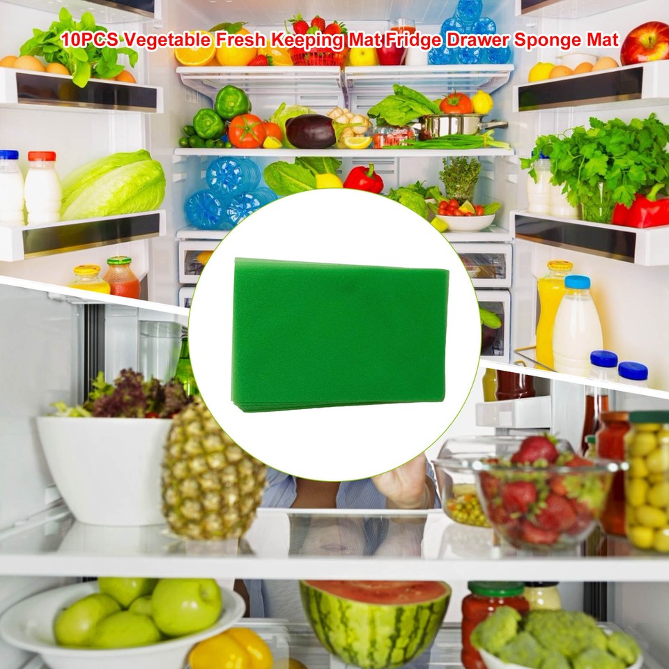 10PCS Refrigerator Shelf Liners Mats Antifouling Fridge Absorbent Cover