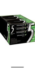 5 Gum Spearmint Rain Sugarfree Gum, 15 Piece 10 packs 