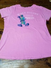 Authentic Mickey Mouse Walt Disneys Pink Youth Girls Size XL T-shirt, T3 