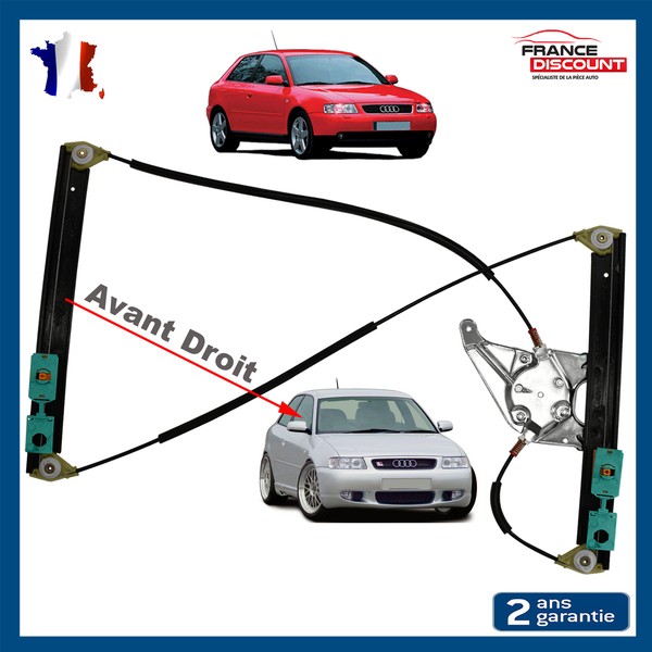 Partsline Mechanismus E- Fensterheber Vorne Rechts FüR Audi A3 S3 8L 8L3 837 462-image