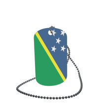 Dog Tag Flag Bunting Solomon Islands Dog Tag Aluminium 30 x 50mm