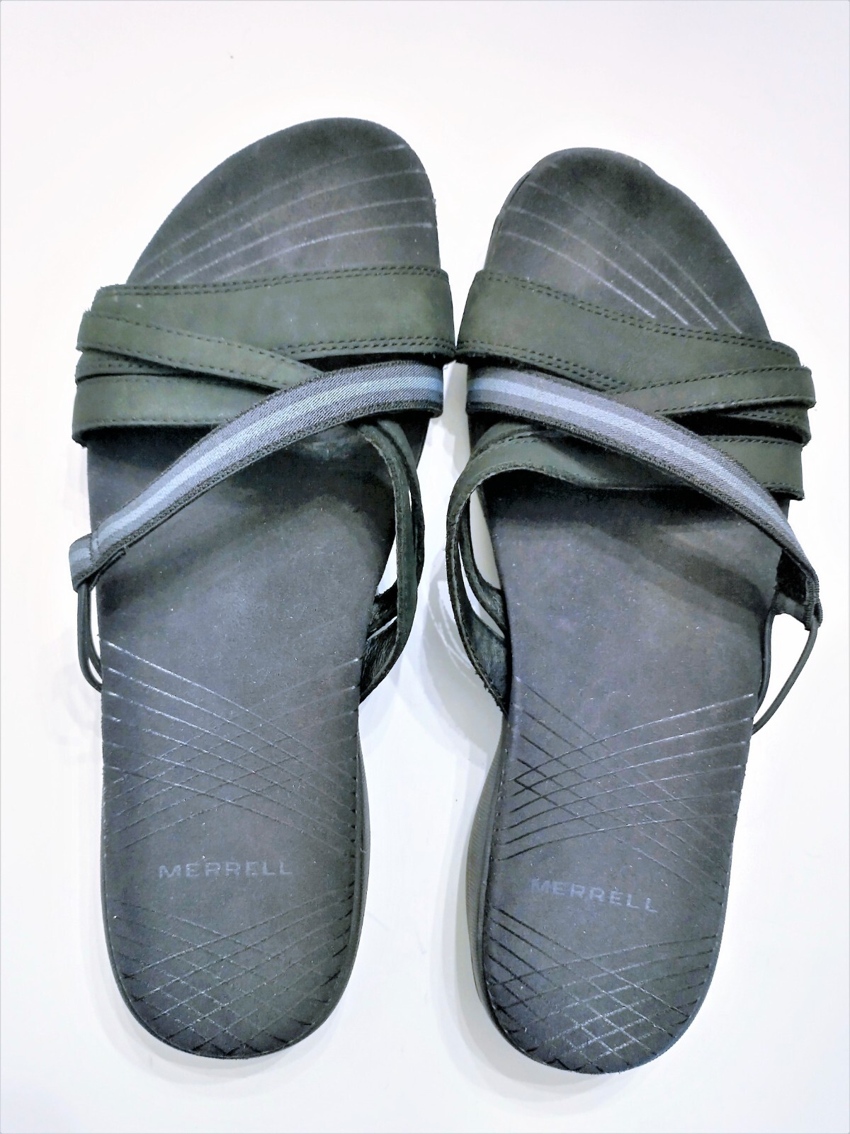 Merrell Strap Sandals Loop Elastic Band Women's Black Very Stylish