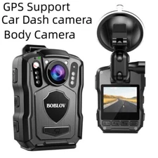 BOBLOV GPS Police Body Camera with Audio Night Vision Car dash camera 128GB