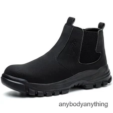 Men's Work Boots Steel Toe Waterproof Slip Resistant Safety Static Dissipative