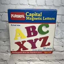 New Sealed Playskool Capital Magnetic Numbers 36 Pieces Ages 3-8 • 1985 • Hong K