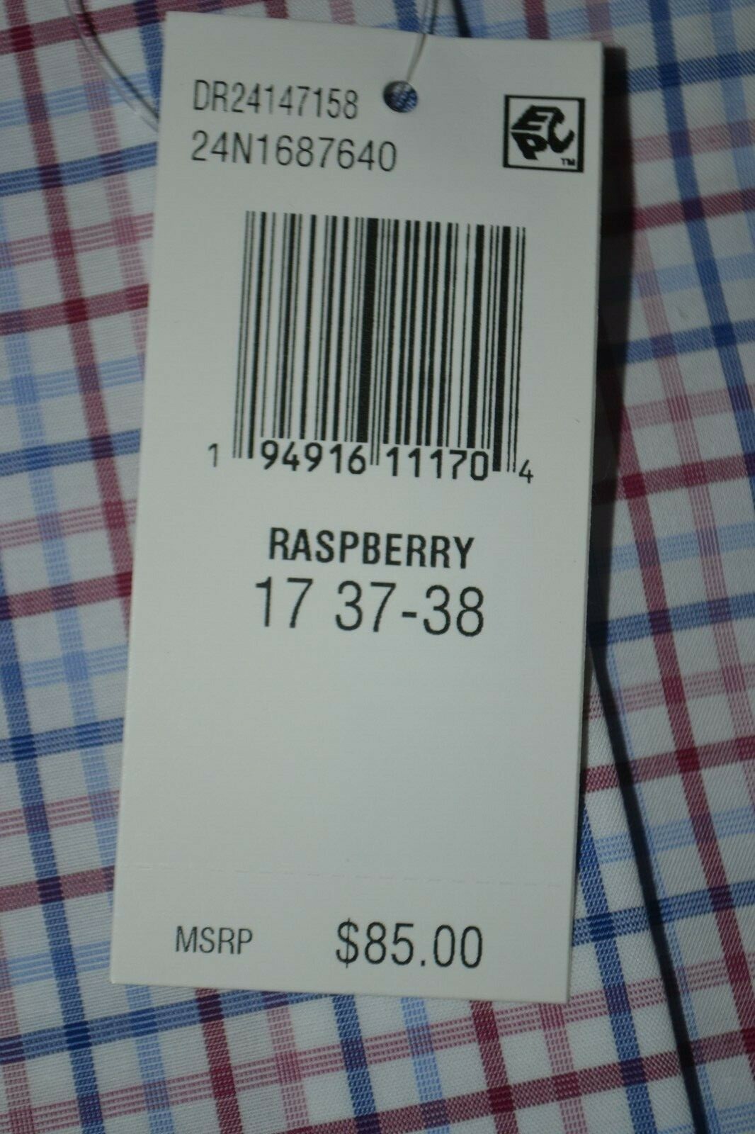 NWT Tommy Hilfiger Men's Check THFlex Supima Tall Fit Stretch Dress Shirt Sz 17 thumbnail 11