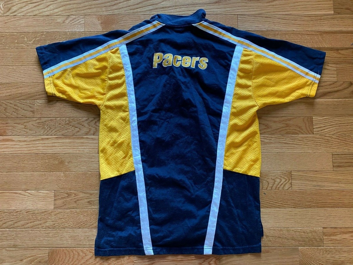 Indiana Pacers Champion Warm Up Quarter Button Up Youth sz L 14-16