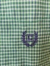 SALE @ Nearly New Chaps Ralph Lauren Kelly Green Dress Casual Shirt Men Sz M
