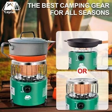 2 in 1 Portable Propane Heater Indoor Gas Stove Equipment for Outdoor Household