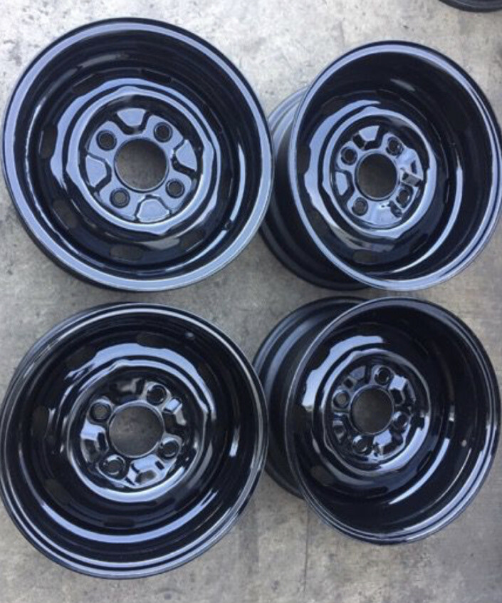 VW BEETLE 4x130 CUSTOM STEEL SMOOTHIE 15x7 POST 67 BUG 4 LUG STAGGERED ...