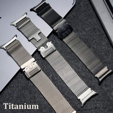 Milanese Mesh Titanium Alloy Loop Band Strap For Samsung Galaxy Watch Ultra 47mm