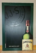 Jameson Irish Whiskey Chalk Board Hanging Wall Sign! 