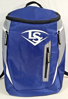 Louisville Slugger Baseball Softball Sports Blue Backpack 15''T 11''W 8''D