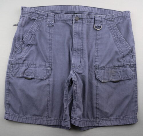 Men's Wrangler Cargo Shorts Side Zipper Pocket Blue 100% Cotton Size 38 |  eBay