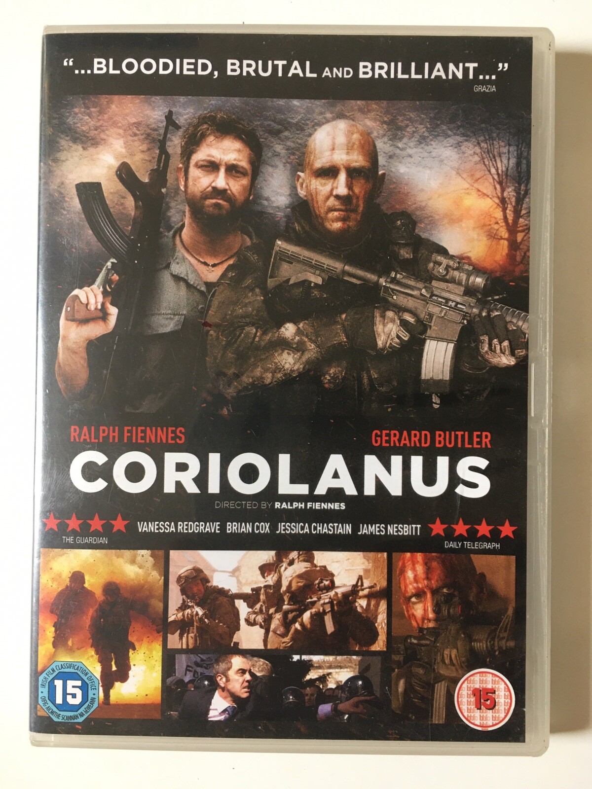 Coriolanus (DVD) Ralph Fiennes Gerard Butler Vanessa Redgrave Brian Cox