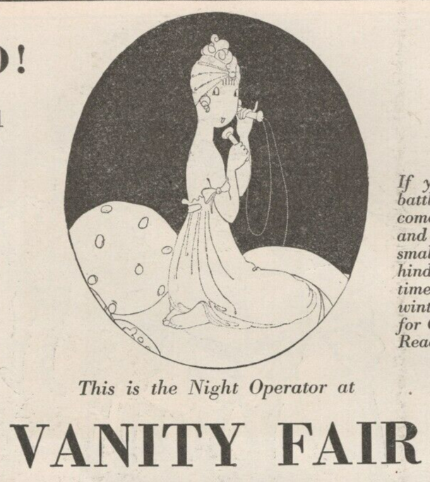 Vanity Fair Magazine Subscription Woman Telephone Operator 1917 Antique Print Ad-image