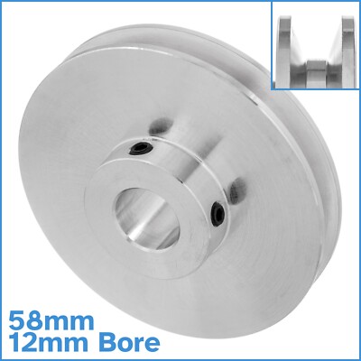 Aluminium Alloy 41mm V Groove Track Wheel 12mm Fixed Bore Diameter Motor Shaft