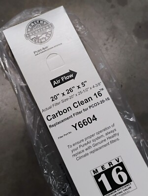 Lennox Y6604 MERV16 20'' x 26'' x 5'' Healthy Climate Carbon Filter for PCO3-20-16