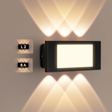 STASUN DIY House Number Wall Light,Ourdoor&Indoor IP66 LED Lamp,12W 3000K Warm