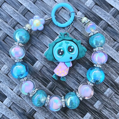 Inside Out Envy - Beaded Keychain, Bag Charm, Purse Charm, Bag Clip, Phone Charm