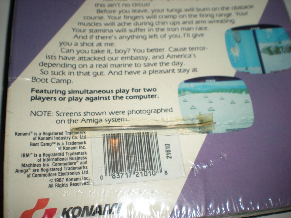 Boot Camp Commodore 64 game by Konami. New old stock. Sealed.  Rare. - Image 4 of 4