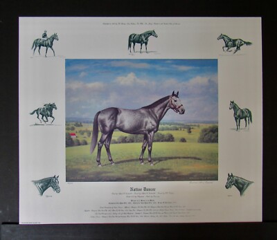 Richard Stone Reeves - Native Dancer - Horse Racing Print - MINT