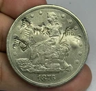 1876 S United States Trade Dollar Chop Marked Cleaned
