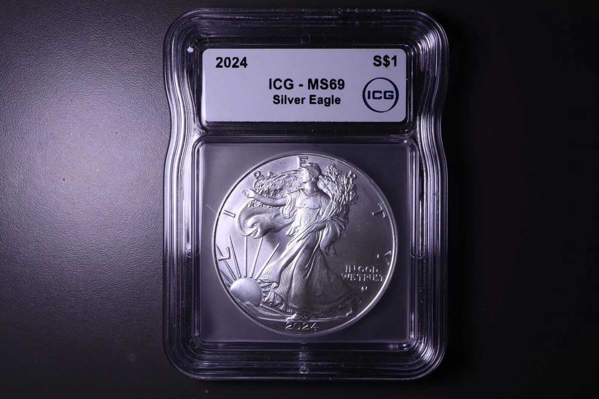 ICG Certified American Eagle MS 69 Silver Bullion Coins for sale