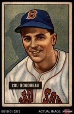1951 Bowman #62 Lou Boudreau Red Sox HOF 2.5 - GD+