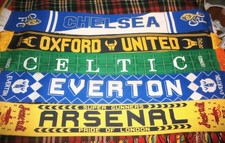 Lotto Sciarpe Scarf Vintage Anni 80/90 Arsenal Celtic Chelsea Everton Oxford Utd