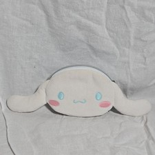 Sanrio Cinnamoroll Plush Pencil Case White Blue Pink Zipper Closure 12 in width