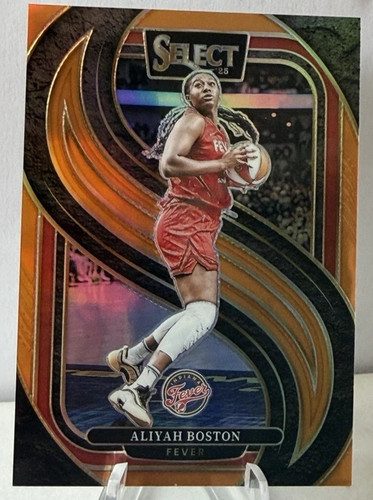 2025 Panini Select WNBA - Aliyah Boston - Orange PRIZM - Fever 89/125 - #145