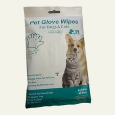 GB Pet Care Pet Glove Wipes for Dogs  Cats  Hypoallergenic  6pcs/Pack