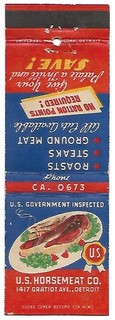 WWII U.S. HORSEMEAT CO DETROIT MI "NO RATION POINTS REQUIRED" RARE WAR COVER