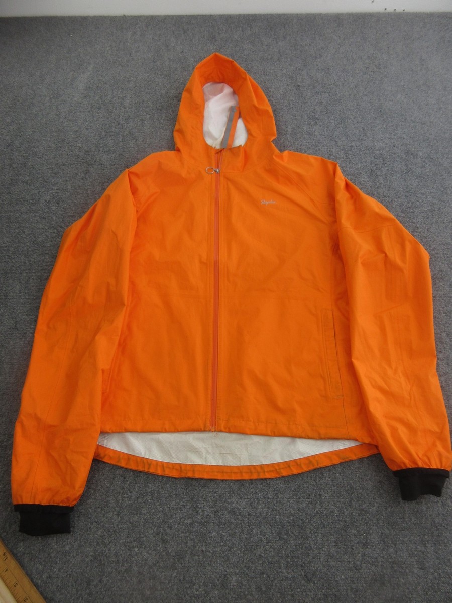 RAPHA PRO TEAM 軽量WINDジャケット オレンジ Mサイズ Rapha Commuter Cycling Jacket Mens Medium Orange Hooded Waterproof