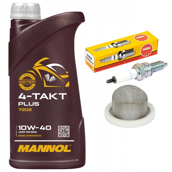 Inspektion Set 1L ÖL ÖLsieb ZüNdkerze FüR Yamaha Xenter 125 Hw 125 HW125 2012-21-image