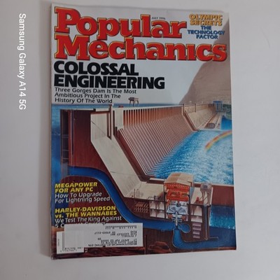 Popular Mechanics July 1996 Three Gorges Dam Harley-Davidson Olympic Secrets