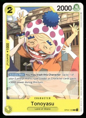 2023 Kingdoms of Intrigue Tonoyasu Character / Yellow/Land of Wano #OP04-109