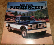 1985 Ford F-series Pickup Trucks Brochure In Very Good Shape Used 1985 Ford F-series Pickup Trucks Brochure In Very Good Shape Used