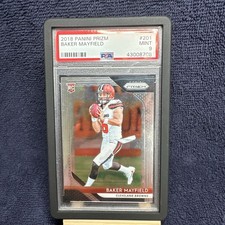 Baker Mayfield 2018 Panini Prizm Base Rookie Card  #201  PSA 9. rookie card picture