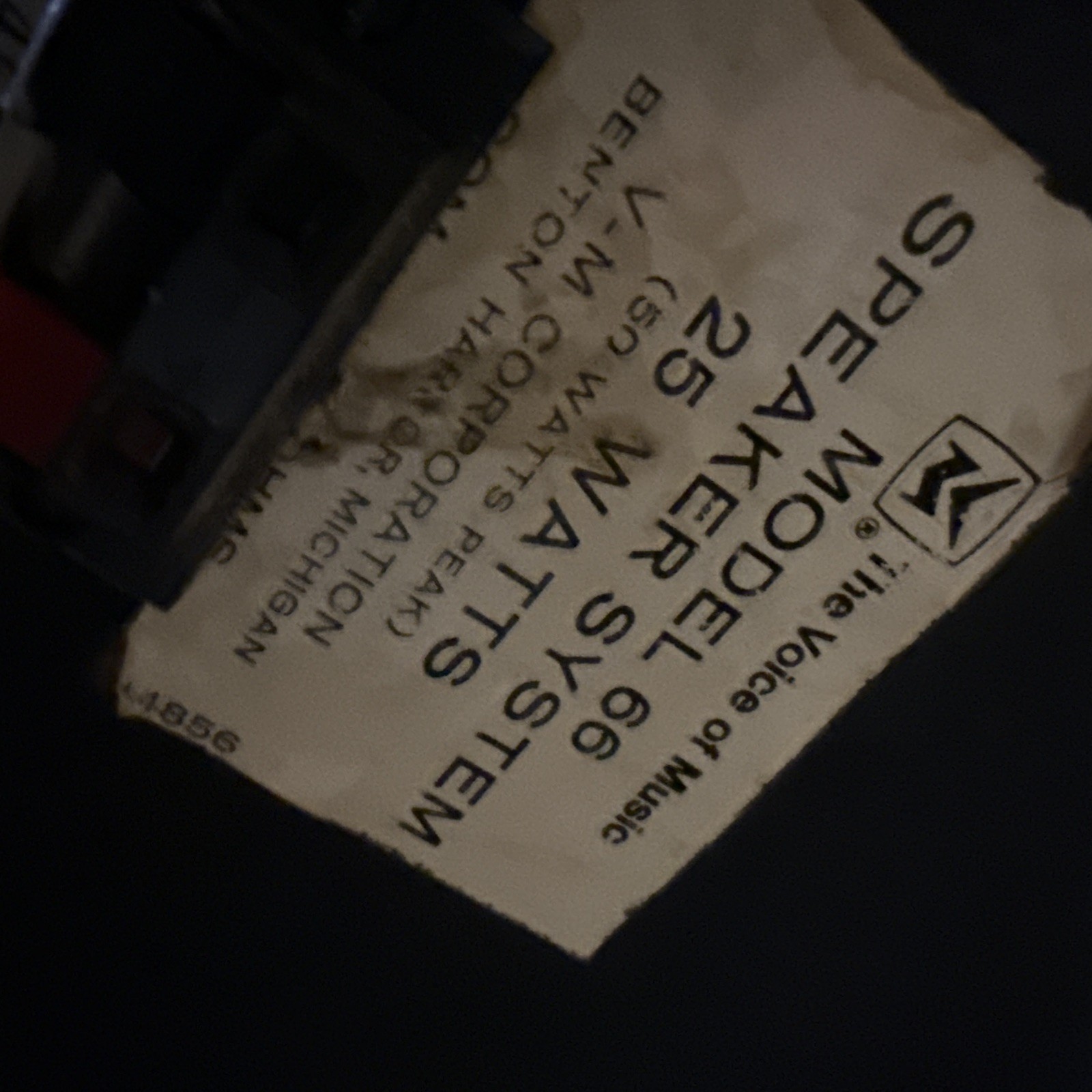 Vintage The Voice Of Music Model 66 Speaker System 25 W Black With Gold Fronts