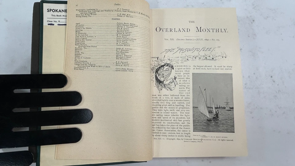 Bound Magazine: Overland Monthly: July to December 1892 - Image 4 of 4