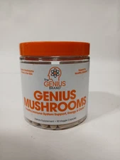 The Genius Brand Mushrooms, 90 Veggie Capsules Immune System, Energy, & Clarity