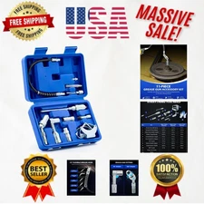 Complete Grease Gun Coupler Set: 11-Piece with Long Hose for Effortless Greasing