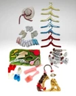 Vintage Barbie  Accessories Lot,Hair Pieces, Shoes, Hangers , Socks, Hat, etc.