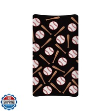 HUISEFOR Baseball Print Changing Pad Cover for Baby Diaper Change Table Cover