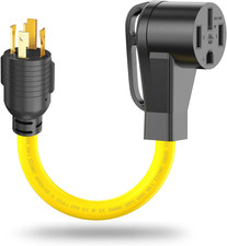 4 Prong Twist Lock 30 Amp to 50 Amp RV Adapter Cord 240V, NEMA L14-30P Locking M