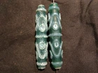 2 Pcs Lovely Rare Tibetan Natural Agate Dzi Carved *8Eyed* Beads HH069